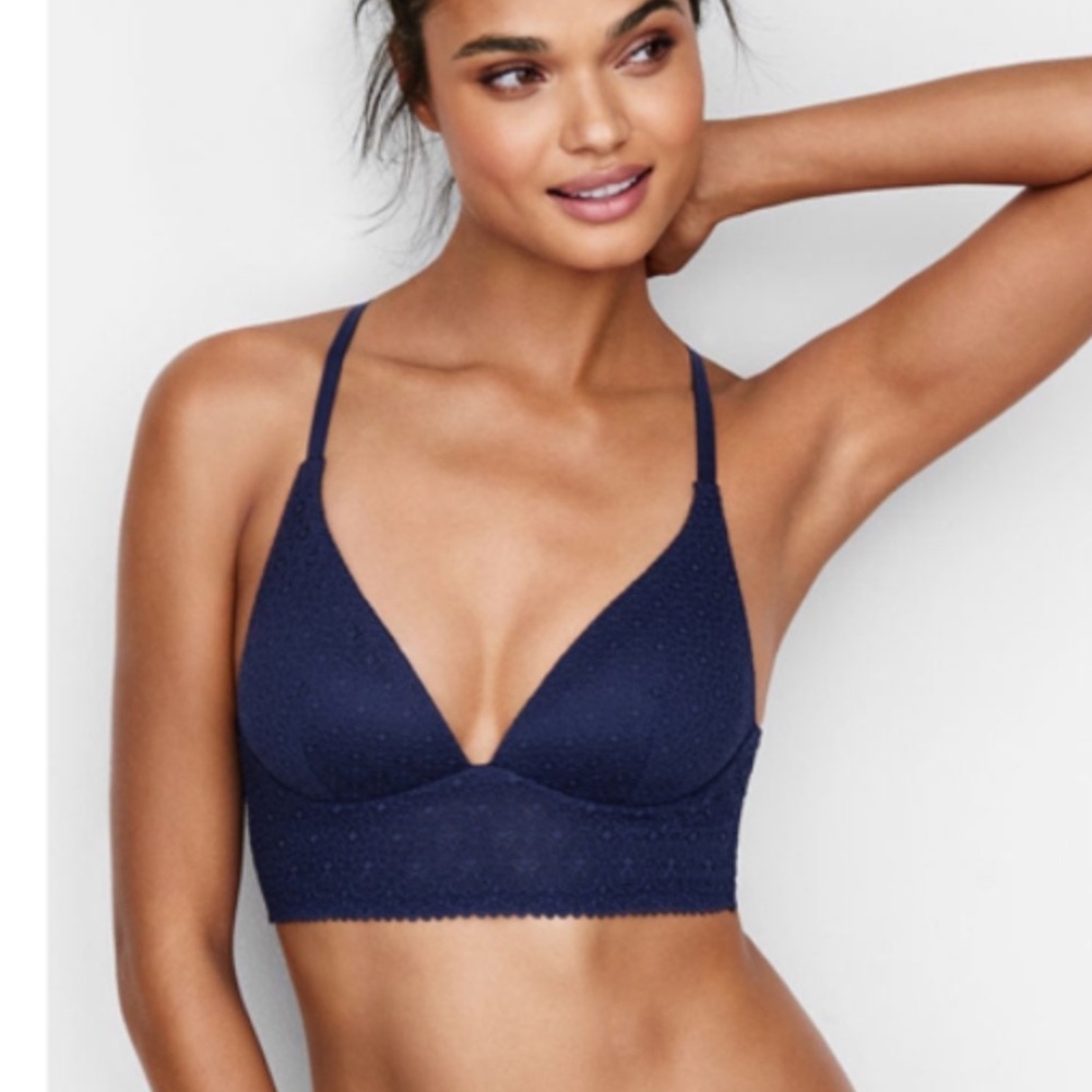 VICTORIAS SECRET WIRELESS PADDED PUSH UP BRA SIZE 36C pull over